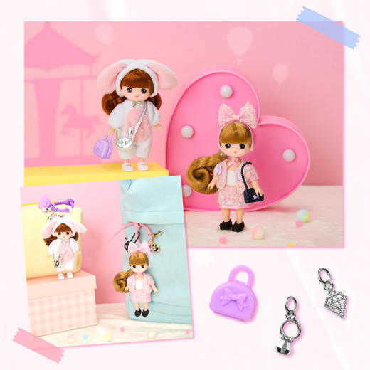 Mimiworld 迷你玫美钥匙扣 背包玩偶钥匙扣萌物 商品图2
