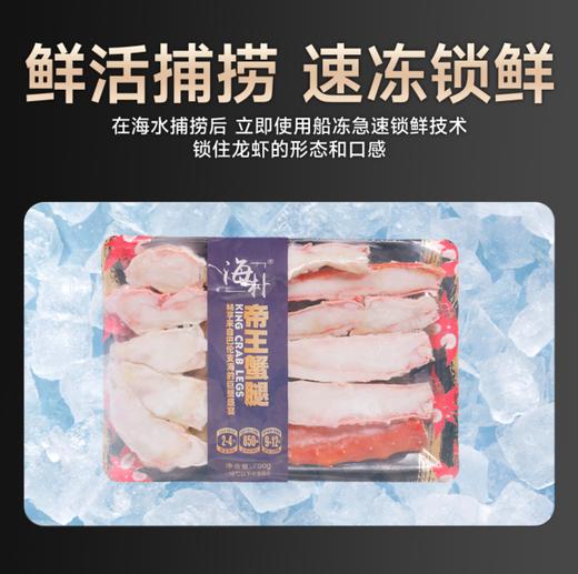 海朴帝王蟹腿750g活蟹切割鲜香美味解冻即食 商品图6