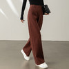 「自」全新升级【铂金会员192/天猫259/差价67】(02815)洛诗琳新款铜氨羊毛直筒裤2025秋冬窄版高腰显瘦通勤阔腿裤 商品缩略图3