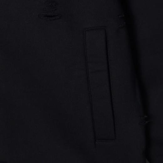 33783SDSA男士秋冬新款痞帅男装时尚拼接磨破立领拉链连帽卫衣时尚外套 商品图3