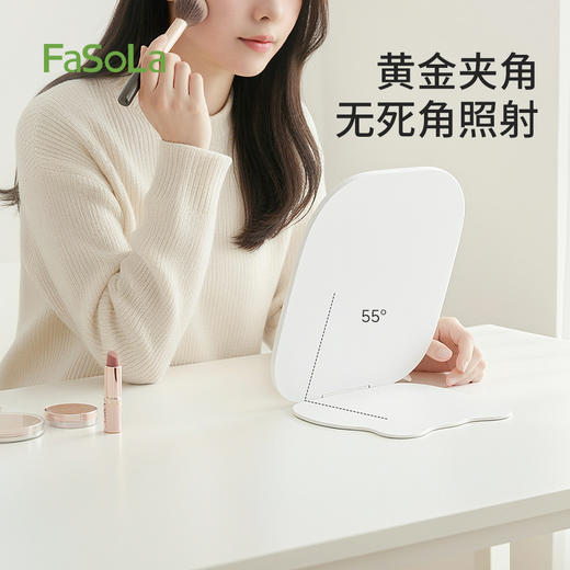 FaSoLa桌面小镜子可爱化妆镜子折叠便携学生宿舍用喵托化妆镜 商品图4