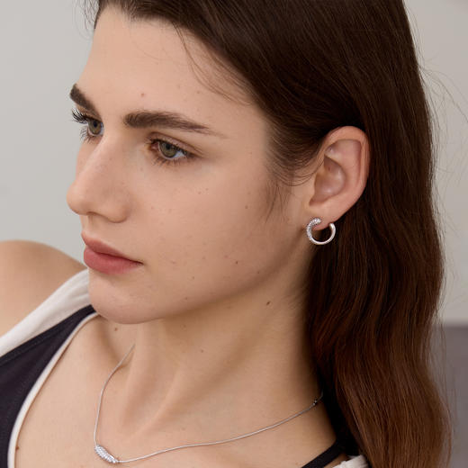 ARSIS｜流光系列 流光水滴C圈耳钉 商品图5