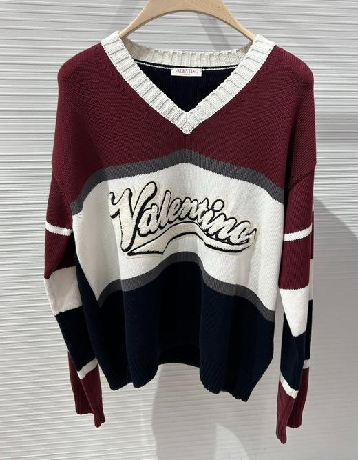 中性款拼色字母针织毛衣023 商品图0