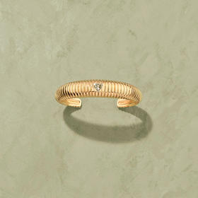 订购4周到｜Tityaravy-Prema-金色 条纹 绿水晶 手镯［法国设计师］