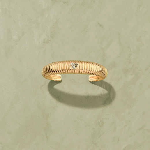 订购4周到｜Tityaravy-Prema-金色 条纹 绿水晶 手镯［法国设计师］ 商品图0