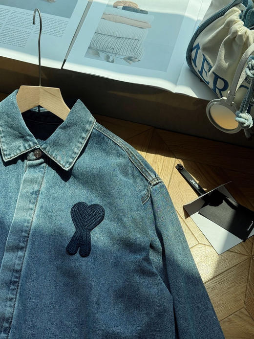 Am*i 品牌原单水洗钩针编织大爱心牛仔外套 商品图14