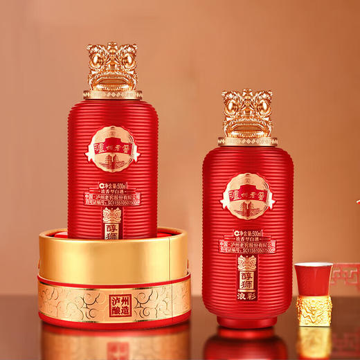 【送礼有面儿】泸州老窖股份出品·醇狮浪彩 甄选原料纯粮酿造 52度浓香型白酒500ml/瓶 商品图2