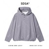 SDSA男士秋冬新款痞帅男装简约纯色半纽扣连帽卫衣设计师时尚上衣 商品缩略图0