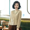 西子/奢香夫人亚麻醋酸亮片条纹花呢香槟色外套/WTSJ048 商品缩略图0