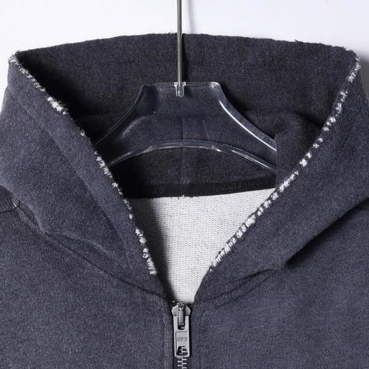 SDSA男士秋冬新款痞帅男装潮牌磨破拉链连帽卫衣百搭开衫外套时尚 商品图1