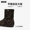 MIO米奥时尚雪地靴圆头平底豹纹保暖舒适短筒女靴子M256652901 商品缩略图4