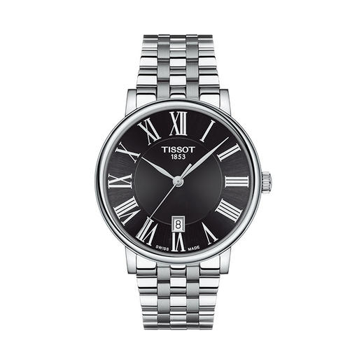 天梭Tissot卡森系列石英男表黑盘钢带 T122.410.11.053.00 商品图0