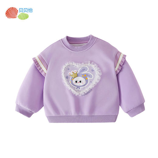 贝贝怡女童春秋新款套头上衣休闲卫衣ZB3ES039 商品图4