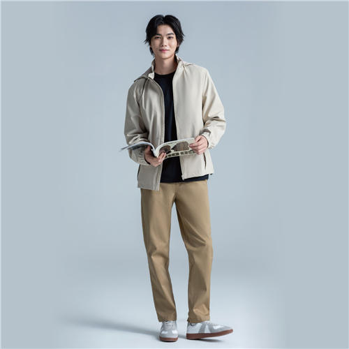 佐丹奴男装25年商场同款180度橡筋腰头标准窄脚版型天丝休闲裤01115037 商品图2