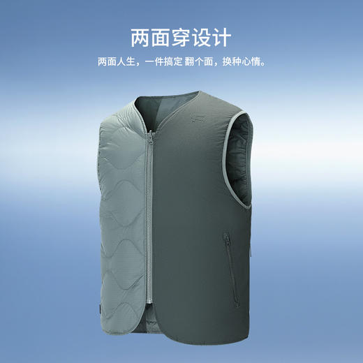 双面穿智能温控葫芦纹鹅绒马甲 商品图1