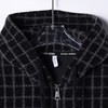 WT251SDSA男士秋冬新款痞帅男装极简风撞色格子拉链开衫抽绳连帽卫衣潮 商品缩略图2