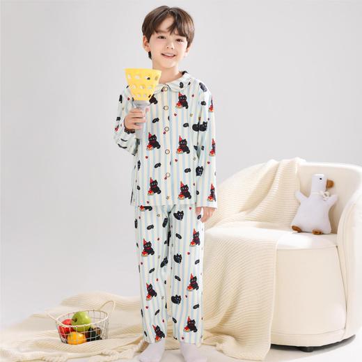 3-5天发货【儿童服饰丨儿童软糯开衫家居服睡衣套装】面料柔软透气，缝线细密，整体宽松舒适，弹力裤腰不束缚，居家外出均可穿，更多款式可供选择 商品图4