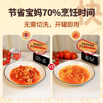 屯河番茄丁210g*6 0脂轻食0添加剂新疆内蒙番茄罐头西红柿块番茄酱 商品图3