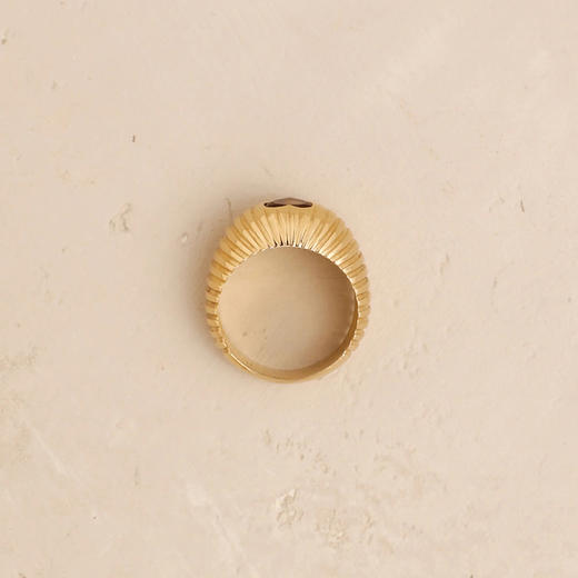 订购4周到｜Tityaravy-Prema-金色 条纹 石榴石 戒指［法国设计师］ 商品图5