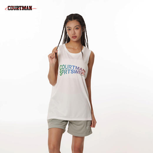 COURTMAN野球帝美式投篮背心跑步训练男女同款篮球坎肩渐变logo 商品图3
