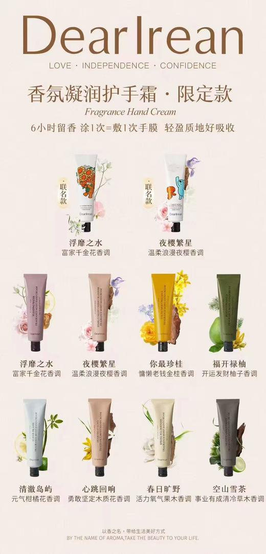 【春上新】9楼母婴生活馆 独特艾琳香氛护手霜限定款护手霜 35ml 活动价：35.9元 商品图1
