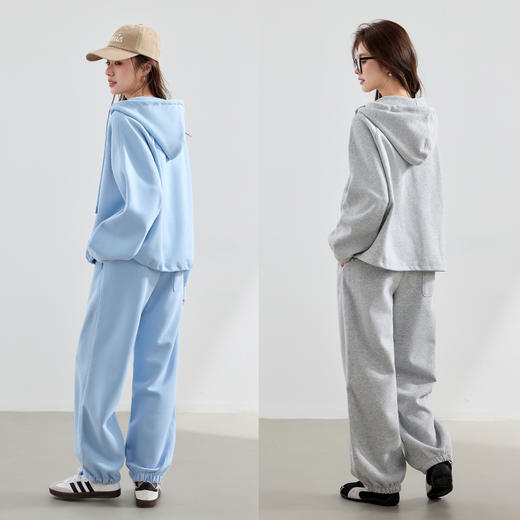 VICTORIA&VERA秋季【像素星宠】加厚腊肠狗卫衣套装 | 3D立体刺绣连帽衫+香蕉裤通勤运动锁温神器 商品图3