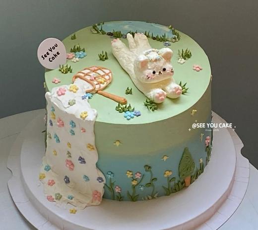 多款~躺平小动物狗熊兔羊卡通蛋糕-低糖处理无添加 商品图6