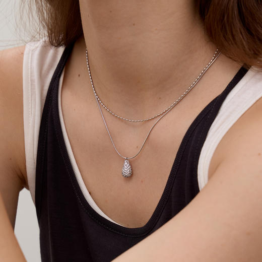 ARSIS｜流光系列 水滴波光双层项链 商品图3