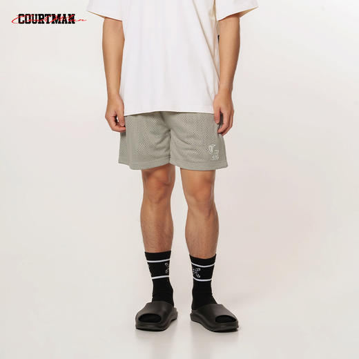 COURTMAN野球帝哥特风美式篮球短裤透气训练跑步健身运动短裤网眼 商品图2