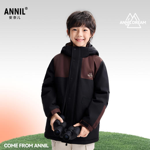 男童可拆卸中长款棉衣冬季新款安奈儿童装EB545629 商品图1