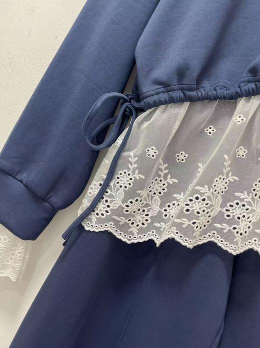 11.11直降到底！！【秋上新】（套装）5817斜肩一字肩蕾丝上衣➕休闲裤两件套-喜出 商品图4