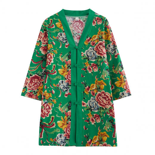 GYH 8808外套民族风盘扣开衫中长款薄款衬衫 商品图4