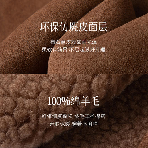 【严选】【孟子义同款】诗凡黎复古百搭羊毛短外套25冬新款一手长微阔显瘦7G9110521 商品图4