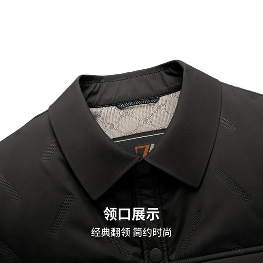【含桑蚕丝】圣得西男士翻领商务棉服2025秋季新款行政风简约外套 商品图6