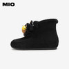 MIO米奥蜜蜂狗雪地靴毛毛加绒黑色保暖短筒可爱女靴M256652915 商品缩略图1