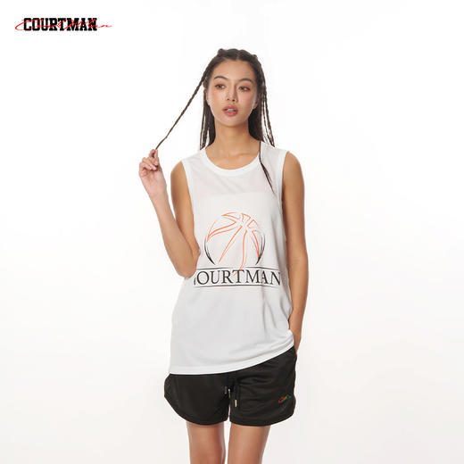 COURTMAN野球帝 投篮服篮球背心潮夏男女同款美式无袖坎肩透气速干 商品图2