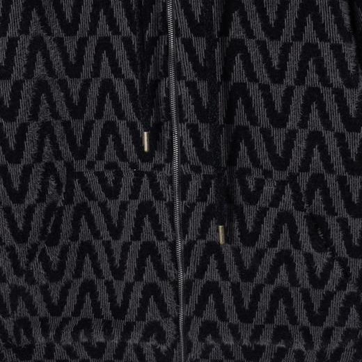 WT247SDSA男士秋冬新款痞帅男装时尚撞色满印字母绒毛拉链连帽卫衣百搭 商品图3