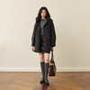 【严选】诗凡黎羊毛骆驼绒休闲连帽大衣2025冬新款宽松高级感双面呢外套女7G9370791 商品缩略图1