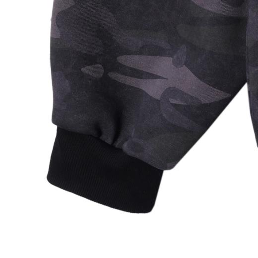 SDSA男士秋冬新款痞帅男装轻奢迷彩抽绳连帽卫衣字母潮牌经典上衣 商品图4