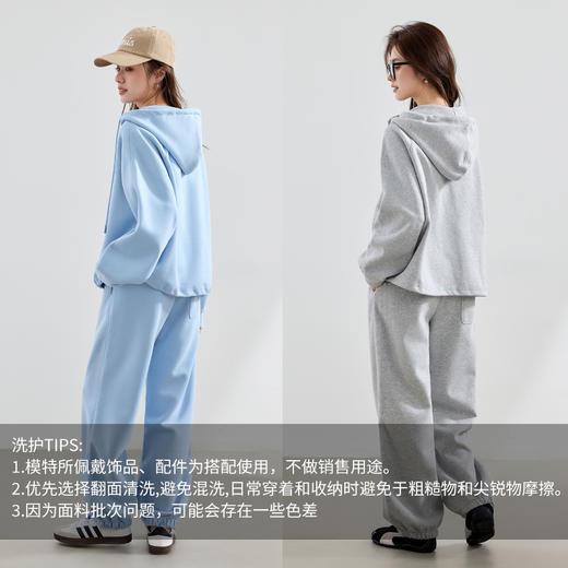 VICTORIA&VERA秋季【像素星宠】加厚腊肠狗卫衣套装 | 3D立体刺绣连帽衫+香蕉裤通勤运动锁温神器 商品图2