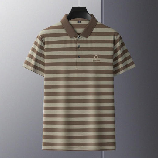 夏季男士短袖t恤POLO衫细条纹爸爸装上衣男装半袖POLO衫   PSL-7363 商品图2