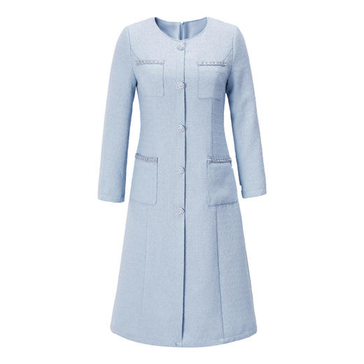 「高货deo」全新升级【铂金会员422/天猫569/差价147】(01550)洛诗琳新款优雅小香风连衣裙2025秋季气质通勤显瘦A字裙 商品图4