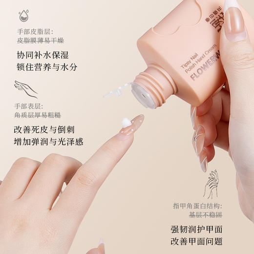 【福利❗️19.9抢3瓶🔥香氛手甲精华霜】长效护手，芳香保湿，抹出柔嫩漫画手，拯救粗糙手！FLOWERWAY护甲精华保湿滋润不油腻香氛护手霜 商品图3