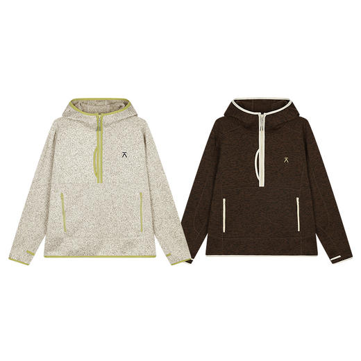 【品牌特惠】ACMEITEM爱棵米 户外亲子保暖抓绒连帽套头卫衣外套宽松上衣男女GAG3210655G/GAG3210685G 商品图4