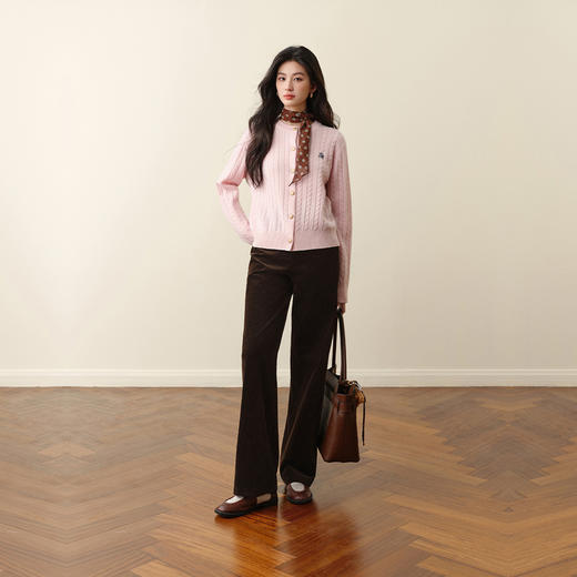 【严选】孟子义代言诗凡黎灯芯绒直筒休闲裤2025秋冬新款百搭美拉德风长裤7G9351291 商品图1