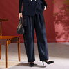 QS百搭秋季新款阔腿直筒长裤羊毛梭织休闲女款日常穿搭1203 商品缩略图2