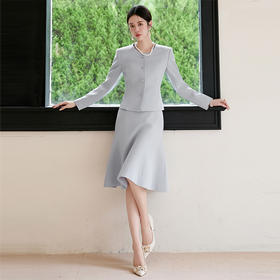 IWY/扶摇系列 气质小香风时尚套装女秋季新款醋酸西装套裙高端职业装FYCS717