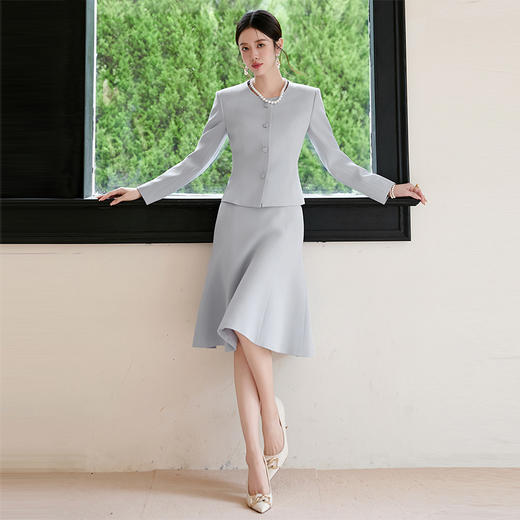 IWY/扶摇系列 气质小香风时尚套装女秋季新款醋酸西装套裙高端职业装FYCS717 商品图0
