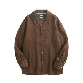 男款亚麻长袖衬衫006
