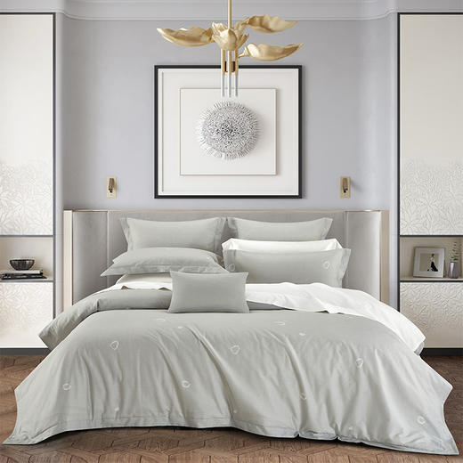 雅兰家纺XW364云梦全棉床单四件套（203*230cm） 商品图0